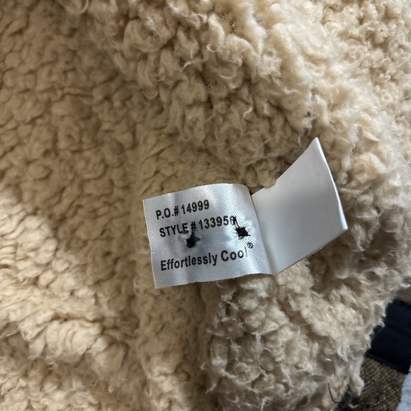 Carbon2Cobalt Jacket Mens Large Sherpa Lined Plaid Flannel Shacket Brown Black - Picture 5 of 7